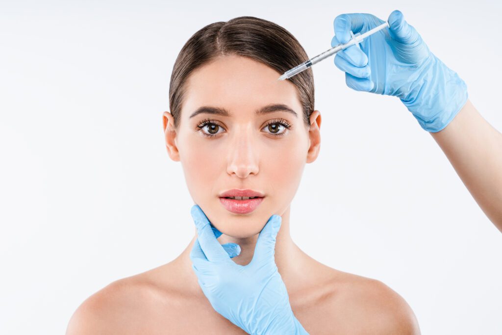 Woman considering cosmetic treatments like Botox and dermal fillers. Mark A. Deuber M.D -Dallas, Texas